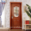 Stylish Wood Glass Balcony Indoor Wood Door Design Customized